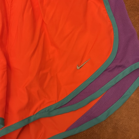 Nike Dri-Fit Orange and Purple Athletic Shorts with Modern Cut, Size Small, EUC - Picture 2 of 6
